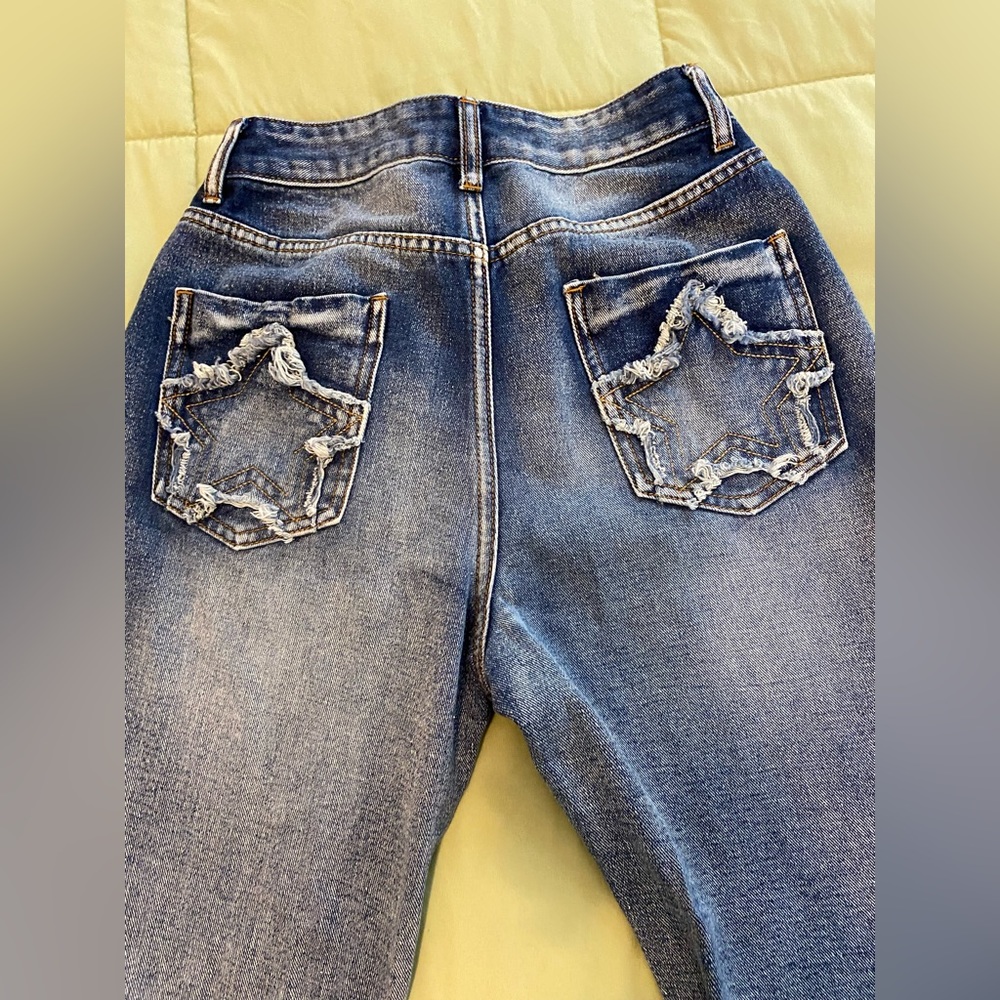 Fairy-core Star Pattern Flare Jeans ✨